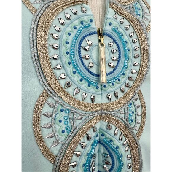 Lilly Pulitzer Womens Whisper Blue Embellished Neck Jane Maxi Dress Size 8 NWT - Picture 3 of 9